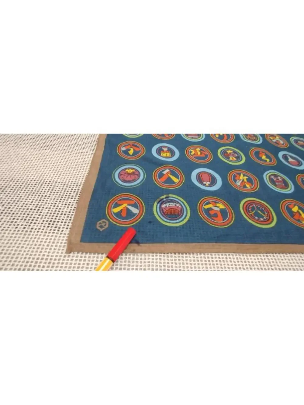 Vintage 1960s 70s Boys Girls Scouts Cotton Scarf Asian Tokens EXCHANGE STUDENT